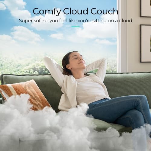 LINSY HOME 157'' Modular Sectional Sofa 4 Seat Couch Corduroy Cloud Couch - Image 5