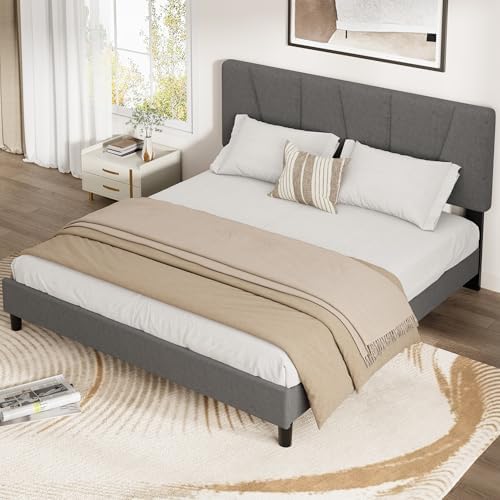 Full Size Upholstered Platform Bed Frame - Image 4