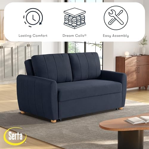 Serta® Galway 66.5" Full-Size Convertible Pop-up Sofa, Dream Coil® Comfort - Image 4