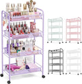 TOOLF 4 Tier Rolling Cart, Metal Utility Storage Cart by TOOLF
