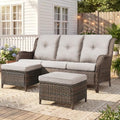 Belord 3-Piece PE Wicker Outdoor Sofa by Belord