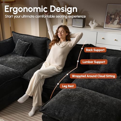 108" Oversize Modular Sectional Couch U Shaped - Image 3
