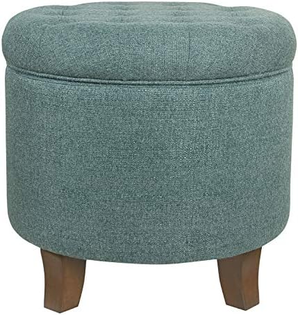 HomePop by Kinfine Fabric Upholstered Round Storage Ottoman - Image 6