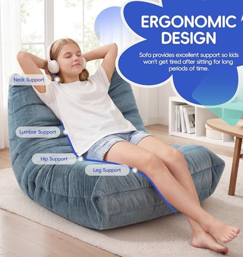 Hobestluk Medium Bean Bag Chairs Lounge Floor Chair BeanBag Couch Togo Sofa - Image 4