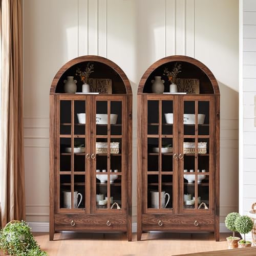 RowyPoey 71" Tall Arched Cabinet Bookshelf by RowyPoey