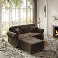 GDFStudio 63" Upholstered Velvet Loveseat Sofa by GDFStudio