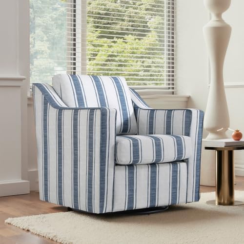Swivel Accent Chair, Striped Armchair by UIXE