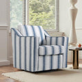 Swivel Accent Chair, Striped Armchair by UIXE