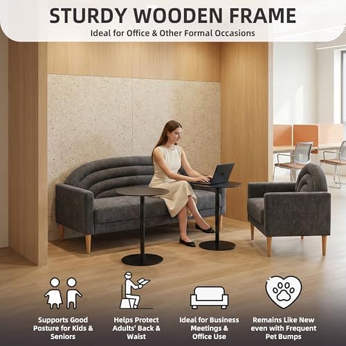 63" Small Loveseat Sofa for Small Spaces, Office Couch - Image 5