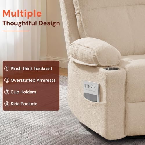 Korser 360° Swivel Rocker Recliner Chair, Nursery Glider Rocking Chair - Image 5
