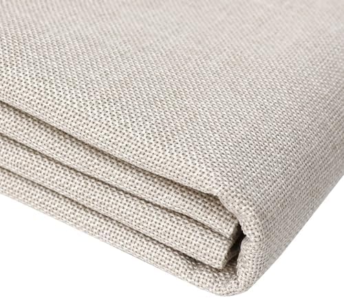 Heavy Linen Fabric 80x57 Inches, 1.2mm Thickness, Plain Solid Color Cloth by MMuteTouch