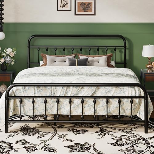 SHA CERLIN King Metal Bed Frame by SHACERLIN
