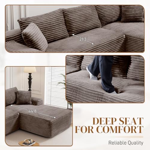 96" Boneless Cloud Sectional Couches - Image 4