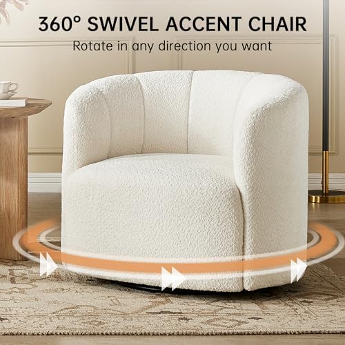 2 Piece Modern Couch Set, Curved Sofa & Swivel Accent Chair - Image 4