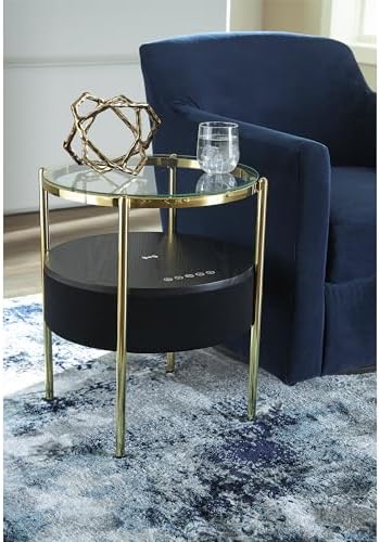 Signature Design by Ashley Nedman Modern Tempered Glass Tabletop Accent Table - Image 6