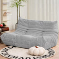 N&V Fireside Loveseat, Mid Century Armless Twin Size Floor Sofa, Soft Premium by NV