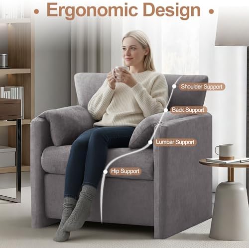 33" Modern Accent Chair for Living Room, Oversized Armchair - Image 5