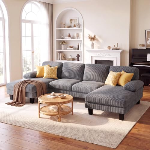 Furmax Sectional Couches for Living Room, Dark Grey - Image 6