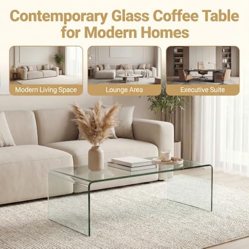 Tangkula Glass Coffee Table - Image 7