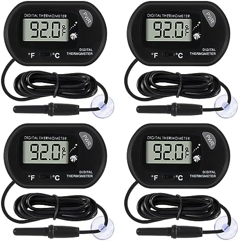 4Pcs Aquarium Thermometer Fish Tank Thermometer Reptile Fahrenheit Terrarium by Dorhea