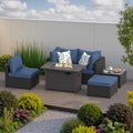Patio Furniture Set w/ Fire Pit Table by PHONJOROO