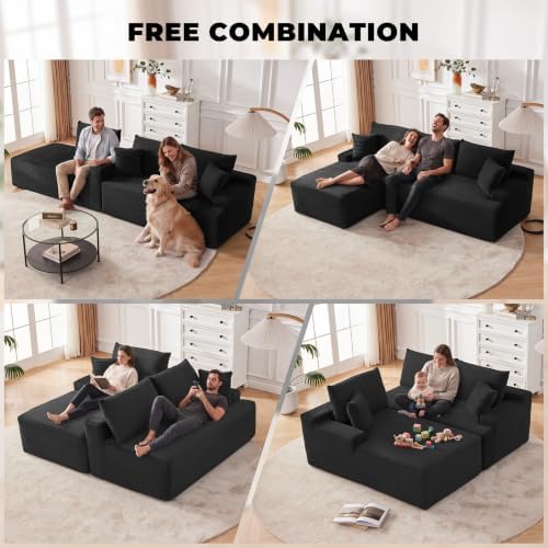 Mangodan Cloud Sectional Sofa, Boneless Couch - Image 4