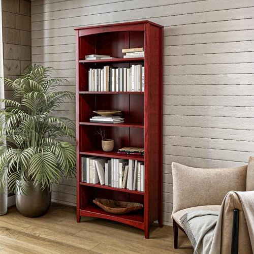 Camaflexi Shaker Style 6 Shelf Bookcase/Solid Wood / 72" High/Adjustable - Image 2
