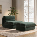 YVDNHP Bean Bag Chair with Ottoman, Memory Foam Lounge Sofa Adults Green by YVDNHPSofas
