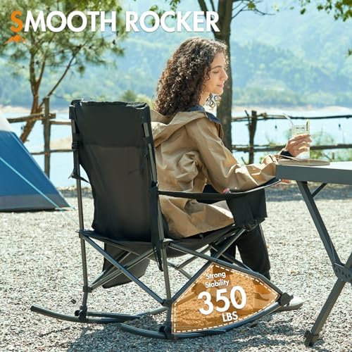 Portal Outdoor Rocking Camping Chair Folding Portable Rocker - Image 5