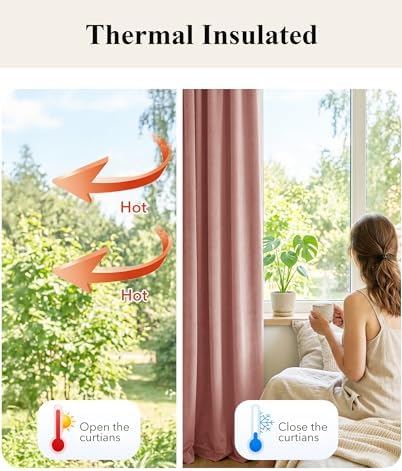 StangH Dusty Pink Velvet Curtains - Image 6