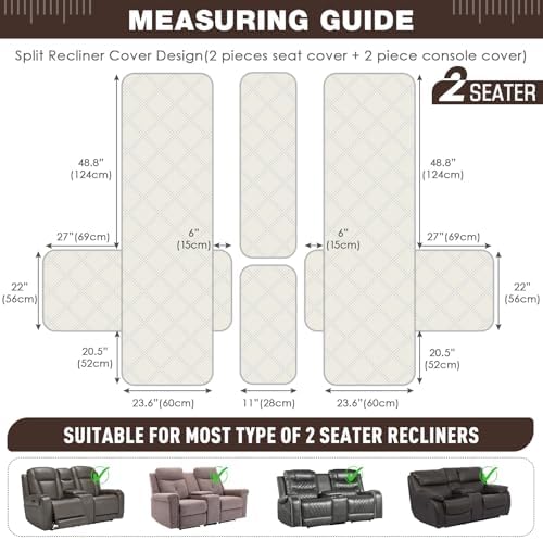 TAOCOCO Loveseat Recliner Cover - Image 5