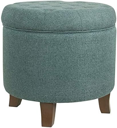 HomePop by Kinfine Fabric Upholstered Round Storage Ottoman - Image 7