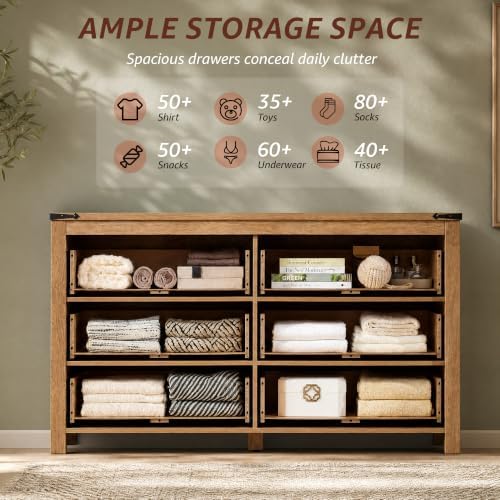 RedLemon Farmhouse 48" 5-Drawer Dresser - Image 4