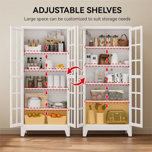COFaR 71" White Glass Door Display Cabinet - Image 5