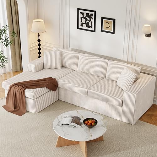 JAMFLY 105" Boneless Couches for Living Room Modular Sectional Sofa L-Shape - Image 3