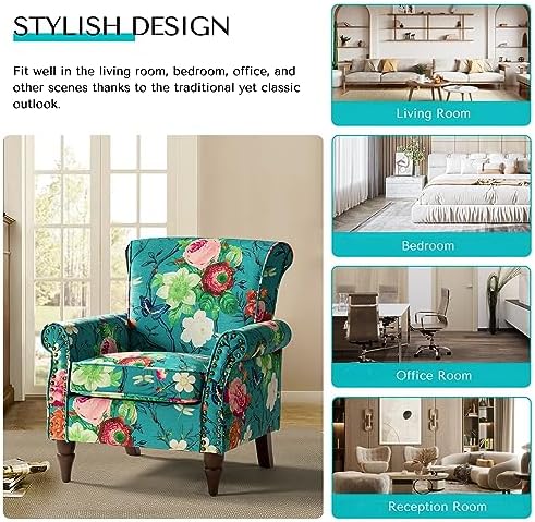 HULALA HOME Traditional Floral Accent Chair - Image 5