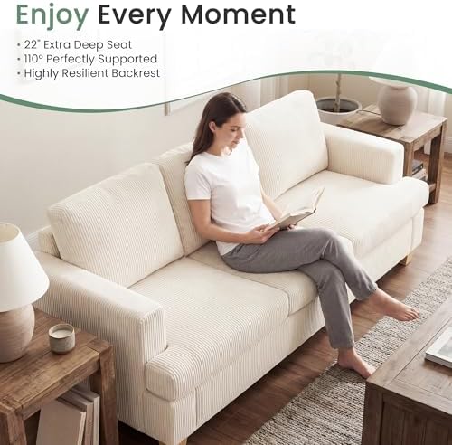 YOUDENOVA 2 Pieces Corduroy Couch Set - Image 3