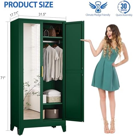 GAIOUS Metal Wardrobe Cabinet - Image 2