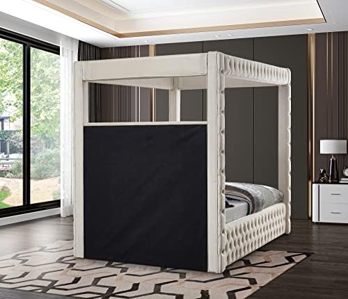 Meridian Furniture RoyalCream-K Royal Collection Modern | Contemporary Velvet - Image 7