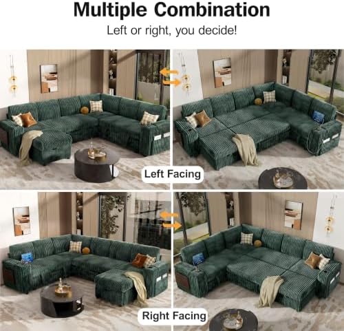 Vipbear 111" Modular Sectional Sleeper Sofa - Image 6