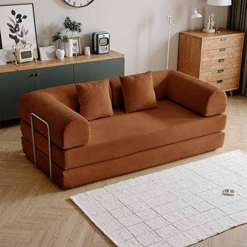 79'' Convertible Compressed Corduroy Folding Cloud Sofa Bed, 5 in 1 Modern by GORGENIUS