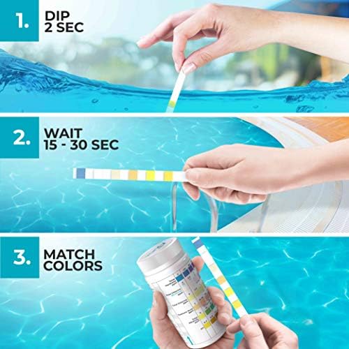 Varify 7in1 Pool Test Strips 100 Hot Tub Test Strips and Spa Test Strips - Image 3