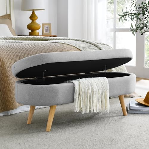 43.5" Ottoman with Storage, Storage Ottoman Bench with Safety Hinge, Bed End by Unknown