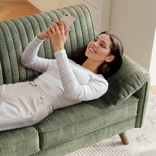 ONBRILL 64.5" Loveseat Sofa, Chenille Loveseat Couch - Image 4