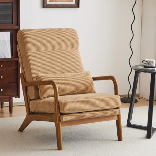 Karl home Accent Chair High Back Mid-Century Modern by Karlhome