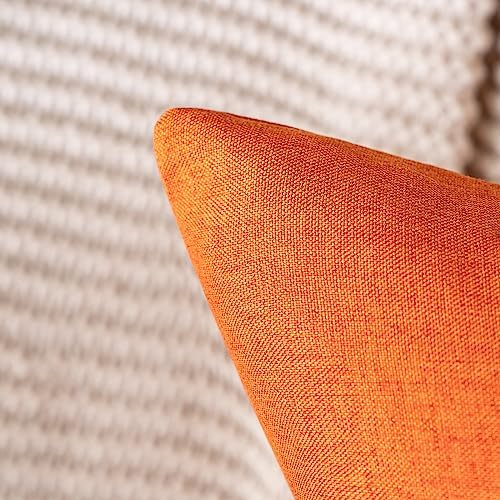 MIULEE Decorative Outdoor Pillow Covers Fall Euro 24x24 Bright Orange - Image 2