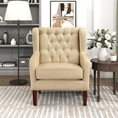 Lexicon Living Room Accent Chair, Button Tufted Wingback, Track Arm, Reversible - Image 5