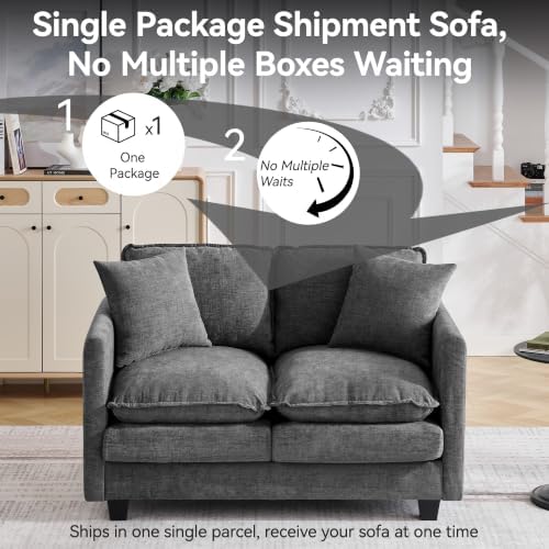 51'' Cloud Loveseat Couch, Love Seats Cloud Sofa - Image 5