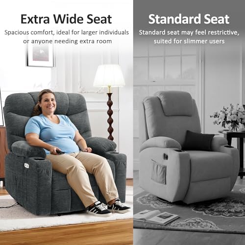 MCombo Power Lift Recliner for Elderly, Fabric R7399 - Image 4