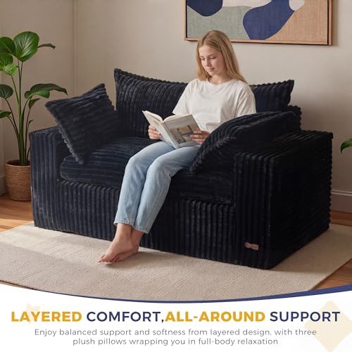 MAXYOYO Boneless Couch, 59-Inch Couch in a Box, Deep Loveseat - Image 3